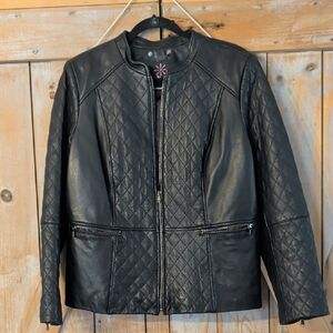 Isaac Mizrahi Live Leather Jacket.   Size 14